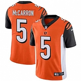 Nike Cincinnati Bengals #5 AJ McCarron Orange Alternate NFL Vapor Untouchable Limited Jersey,baseball caps,new era cap wholesale,wholesale hats